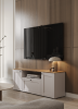 ТВ Тумба 1502.1 Нева_Кашемир серый/Шарли керамика_Дуб Вотан